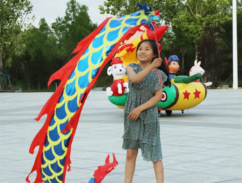 Children Playing Dragon Ribbon